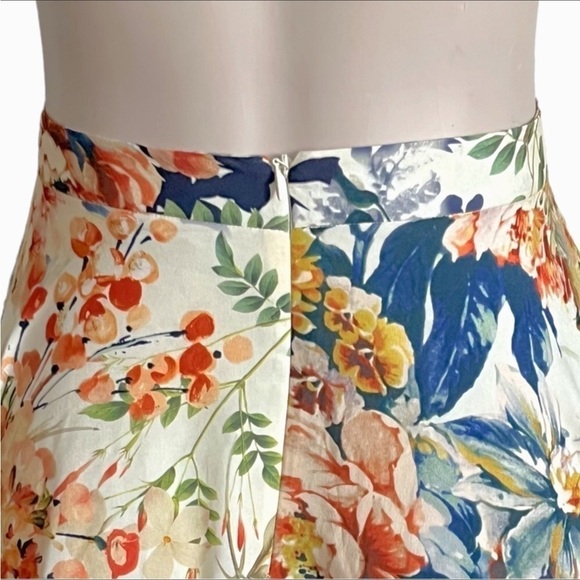 Ranna Gill Floral Blooms Jardin Asymmetrical Skirt, Size 4 - Picture 8 of 13